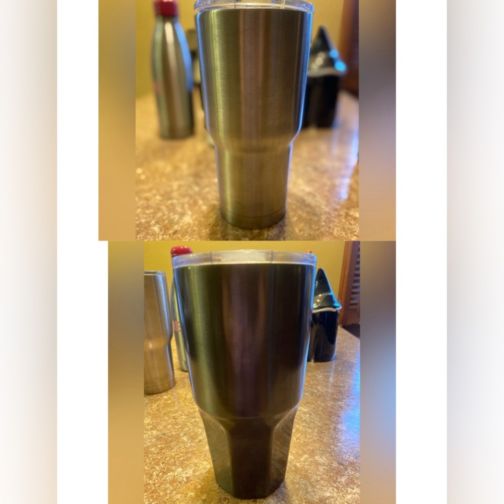 Stainless Steel Grey Heavy Duty Drinking Cup/RTIC thermal keeps hot/cold 12 hrs